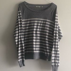 TNA Grey & White Striped Top
